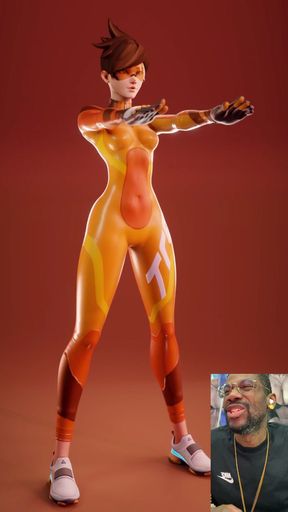 Tracer Exercising Her Slutty Cunt Hole for BBC