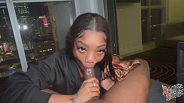 BUBBLE BOOTY BADDIE MYSTIKAL MENACE RIDES & CREAMS ON A BBC ON A HIGHRISE BALCONY