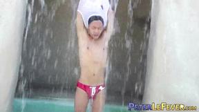 ”Innocent looking & adorable twink Dane Jaxson takes on a fat dildo up his butt”