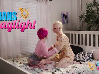 Sarina's Romantic Rendezvous Trans Redhead Teases Blond Girlfriend