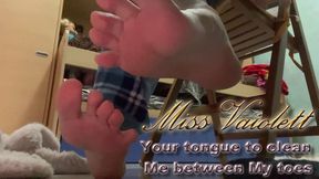 Your tongue to clean Me between My toes