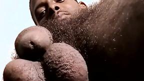 ”Handsome ebony deviant Joey masturbates before cumming”