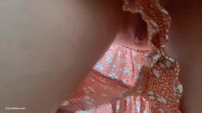 Wow! Nude Pussy in Search of Thrills in the Bus. Self Pleasure Under Skirt.