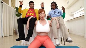 Gorgeous interracial fuck with a big-boobed redhead Lauren Phillips