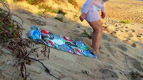 I Sat on a Guy&#039;s Face on a Wild Sandy Beach with My Big Ass