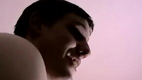 Lustful amateur dude jerks his thick cock & receives a head