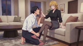 Foot Fetish Stories #14B: Confession of My Smelliest Work Slippers (Animated)