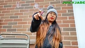 Petite Asian Goddess chain smoking & smoking 2 cigarettes at once- Non Nude vol 002 -wmv