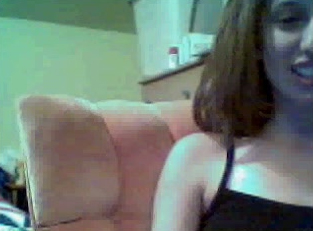 Petite brunette lady flashing her boobies and teasing me on webcam