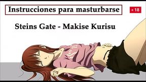 JOI hentai in Spanish with Kurisu from Steins Gate'a special experiment