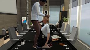 Hot blonde secretary gets pounded by her boss