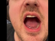 I gargle and savor the taste of my sperm