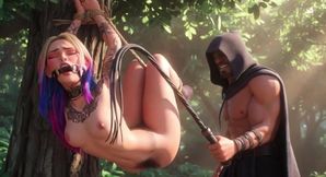 Desperate Bound Feminist - Severe Whipping by Dominant Man