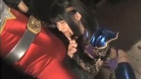 Japanese superhero and fondled