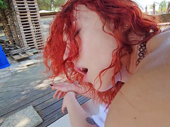 A fiery, attractive woman receives back-door penetration with a fist following a calming body rubdown.