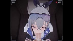 Lv999のフェラ抜きをしてくれる銀狼ちゃん
