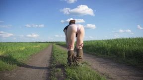 Seductive OLDER WOMAN shows off her phat behind and teasing panty lines while walking outdoors