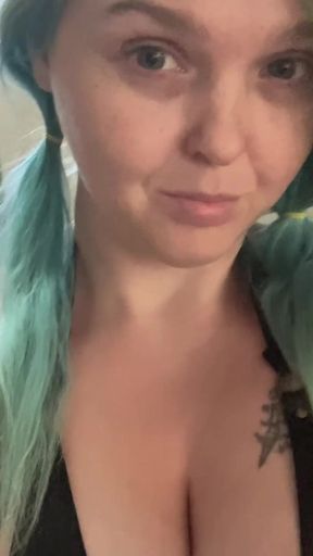 Red and Black corset tease