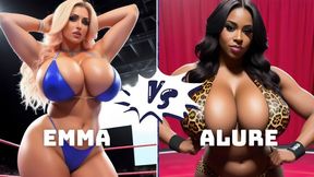 Big tit topless female pro wrestling: Alure vs Emma Dumbois 720p