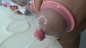 Massager for My Big Hanging Breasts. Experiment