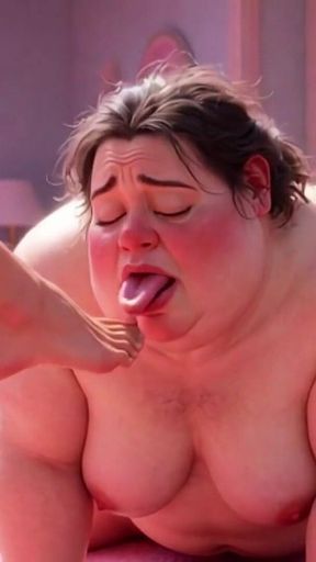 Ugly Fat SSBBW Humiliated Licking Beautiful Woman's Feet
