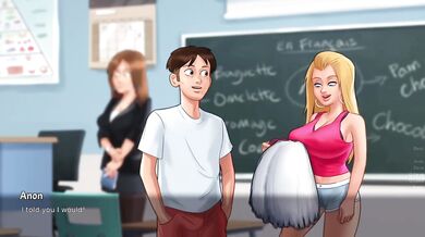 Summer Time Saga Stepsister And Classmate Share Bed Grabbing Big Tits Gushing