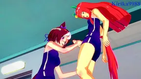 Suzukas Sensual Futanari Adventure: Voluptuous Temptress in Teasing Attire