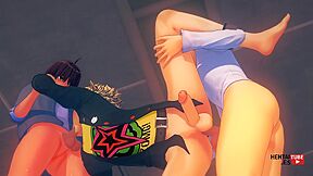 Persona 5 Yaoi - Ryuji Sakamoto In Middle Of A Threesome With Car Toon