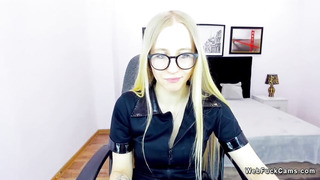 Belarus blonde flashes small tits on webcam