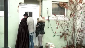Hot babe and her BFF share a huge German cock