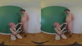3D VR femdom handjob