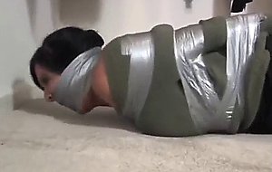 Milf gigi duct taped in the closet