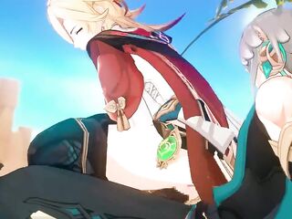 Kaveh rides Alhaitham - Genshin Impact