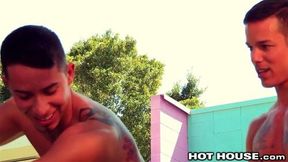 HotHouse Horny Nic Sahara Seduces Stranger By The Pool