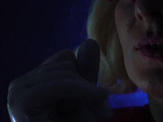 ASMR vinyl nitrile nurse doctor MEDICAL GLOVES FETISH Arya Grander in latex rubber Halloween dress