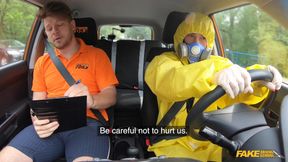 Fiery Black-Haired Vixen Ignites Passion in Driving Lesson