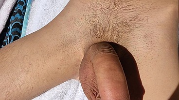 Public SEX. Step MOM fuck with StepSon on a Nudist Beach. He Cums on her Big ASS