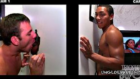 Handsome guy in gloryhole