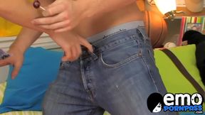 Handsome emo gays tease and blow each other before fucking