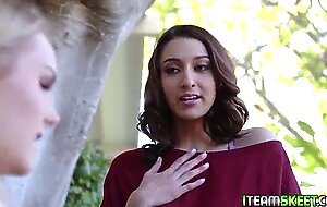 Bella roland rubs her sweet muff on natalies young twat while the girl screams in pleasure