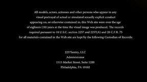 Foot worshipping teen sub bends over for anal