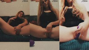 seule sur mon canape... orgasme