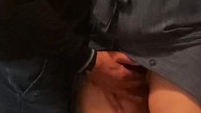 Horny milf slut gets fingered in her juicy NYC subway pussy