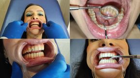 Complete dental examination by the dentist, installation of jewelry on the tooth