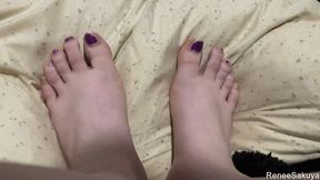 Worship my feet, Toenail panting and foot fucking JOI 1080p