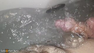 Frolicking with a hot tub water jet soloxman