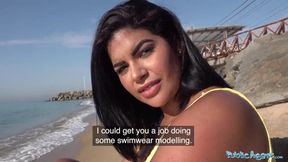 Sheila Ortega's massive natural boobs get the best of a blind date