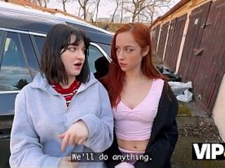 VIP4K. Lesbo Pair Tries a Jock Jointly
