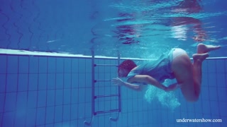 Flying panties underwater of Marusia