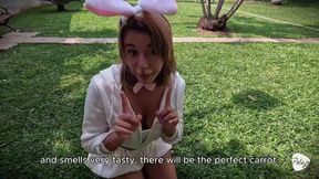 I'm a bunny &mdash;  today I learned that can also put carrots in my tight pussy and ass to cum - ALIX VLOGS